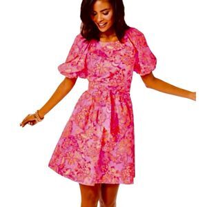 Lilly Pulitzer Knoxlie ALine Dress NWT 14 Hot Pink! Pockets!